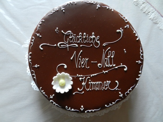 It is "Sachertorte", chocolate with apricot jam filling. 
